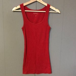Red Fitted Tank Top